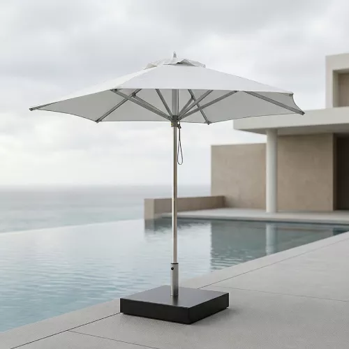 Outdoor umbrella with stand